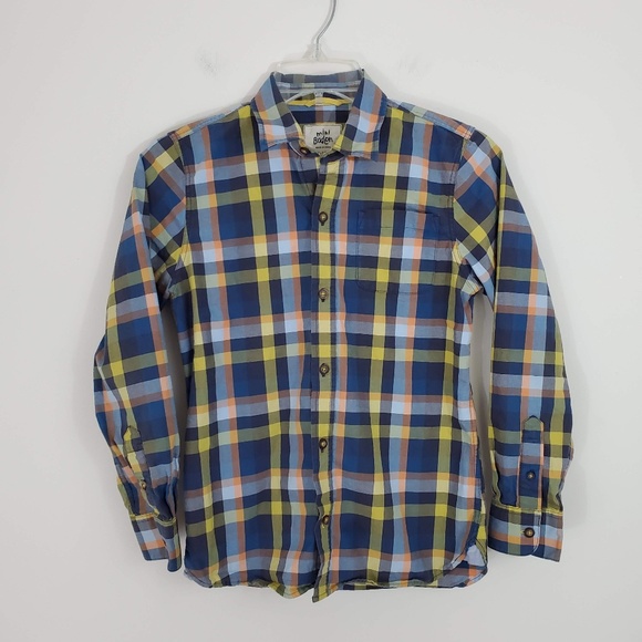 Mini Boden Plaid Button Up Shirt